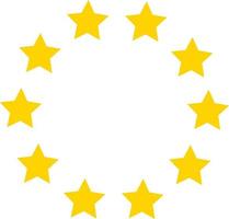 estrelas em um ícone de círculo. símbolo da bandeira da união europeia vetor