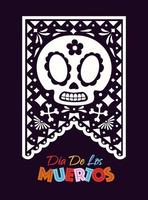 dia de los muertos estilo colorido de férias vetor