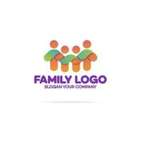 logotipo da família isolado no fundo branco vetor