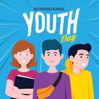 conceito de dia internacional da juventude vetor