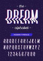 tipografia moderna do alfabeto estilo falha de vetor. fonte colorida para cartaz de festa