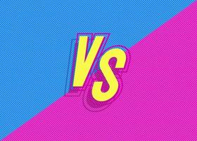 vetor versus fundo com sinal vs cor rosa azul moderna