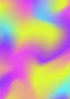 modelo de design de capa gradiente holográfica vetorial plano de fundo multicolorido vetor