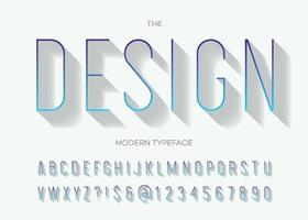 design vetorial estilo gradiente de tipografia moderna com sombra vetor