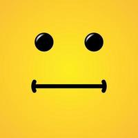 sorriso emoticon em fundo amarelo vetor