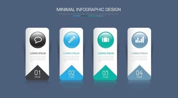 modelo de infográfico de negócios com ícone, ilustração de design vetorial vetor