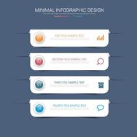 modelo de infográfico de negócios com ícone, ilustração de design vetorial vetor