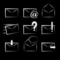 ícone de envelope de mensagem de e-mail vetor