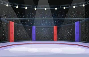 fundo de palco esporte mma vetor