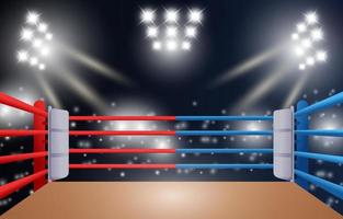 ringue de boxe esportivo vetor