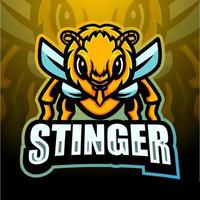 design de logotipo stinger mascote esport vetor