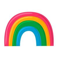 ilustração isolada de vetor de estilo arco-íris colorido bonito 1970