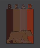 design de camiseta de urso. vetor