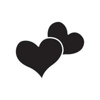 vetor de ícone de coração. adequado para símbolo de afeto. estilo de ícone sólido. design simples editável. design ilustração simples