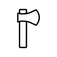 vetor de ícone de machado de acampamento. estilo de ícone de linha. design simples editável. design ilustração simples