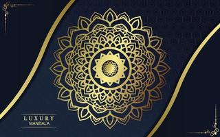 fundo de mandala de luxo com arabesco dourado padrão árabe islâmico estilo oriental. mandala decorativa para impressão, pôster, capa, folheto, panfleto, banner.