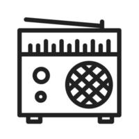 ícone de linha de rádio antigo vetor