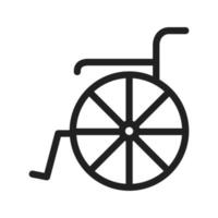 ícone de linha de cadeira de rodas vetor