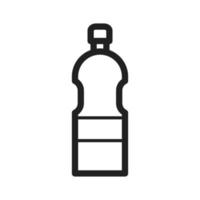 ícone da linha de garrafa de água vetor