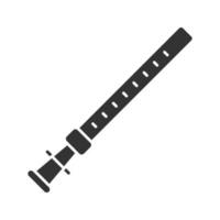 ícone de glifo de instrumento duduk. símbolo de silhueta. espaço negativo. ilustração vetorial isolada vetor