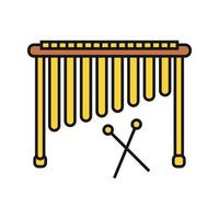 ícone de cor marimba. ilustração vetorial isolada vetor