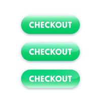 botões de checkout para o site vetor