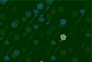 layout de doodle de vetor azul e verde claro.
