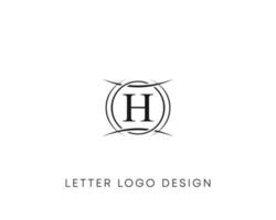 design de logotipo de letra h abstrata, logotipo de letra de estilo minimalista, design de vetor de ícone de texto h