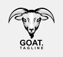 design de logotipo de cabeça de cabra