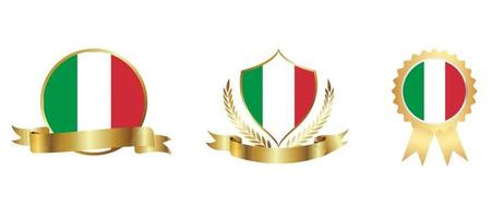 ícone de bandeira da Itália. conjunto de ícones da web. coleção de ícones plana. ilustração vetorial simples. vetor