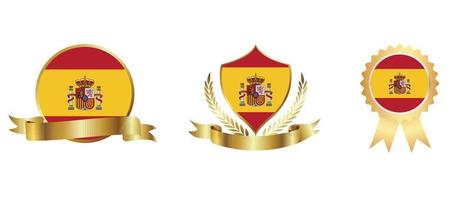 ícone de bandeira da Espanha. conjunto de ícones da web. coleção de ícones plana. ilustração vetorial simples. vetor