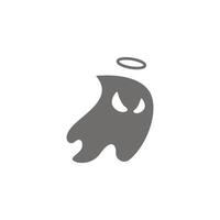 ilustração de design de ícone de logotipo fantasma vetor