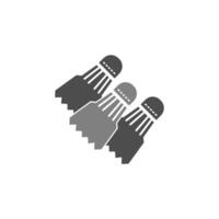 ilustração do logotipo do ícone da peteca de badminton vetor