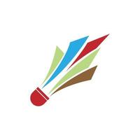 ilustração do logotipo do ícone da peteca de badminton