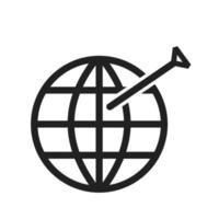 ícone de linha de segmentação geográfica vetor