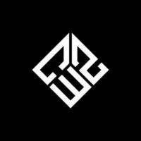 design de logotipo de carta cwz em fundo preto. conceito de logotipo de carta de iniciais criativas cwz. design de letra cwz. vetor