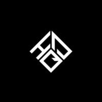 design de logotipo de letra hqd em fundo preto. conceito de logotipo de letra de iniciais criativas hqd. design de letra hqd. vetor