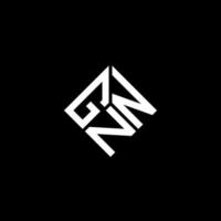 design de logotipo de carta gnn em fundo preto. conceito de logotipo de carta de iniciais criativas gnn. design de letra gnn. vetor