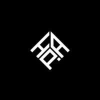 design de logotipo de carta hpa em fundo preto. conceito de logotipo de letra de iniciais criativas hpa. design de letra hpa. vetor