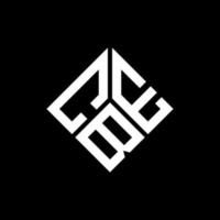 design de logotipo de carta cbe em fundo preto. conceito de logotipo de carta de iniciais criativas cbe. design de letra cbe. vetor