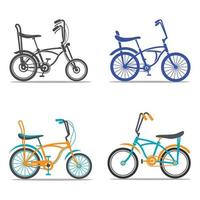 vetores de bicicleta de banco de banana e design de ilustração