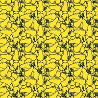padrão sem emenda com ícones de pêra amarela. fundo de pêra colorida. doodle ilustração vetorial com frutas vetor