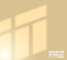 efeito de sobreposição de sombra realista do painel da janela da sala vetor