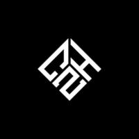 design de logotipo de carta czh em fundo preto. conceito de logotipo de letra de iniciais criativas czh. design de letra czh. vetor