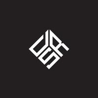 design de logotipo de carta dsr em fundo preto. conceito de logotipo de letra de iniciais criativas dsr. design de letra dsr. vetor