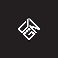 design de logotipo de carta dgn em fundo preto. conceito de logotipo de carta de iniciais criativas dgn. design de letra dg. vetor