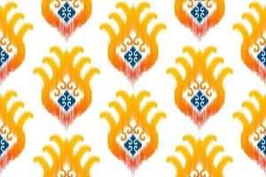 design de padrão sem emenda étnico ikat. tecido asteca tapete mandala ornamentos têxteis decorações papel de parede. fundo de vetor de bordado tradicional de peru étnica boho tribal tribal