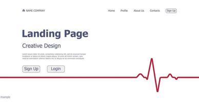 conceito de design página de destino do site da clínica médica - vetor