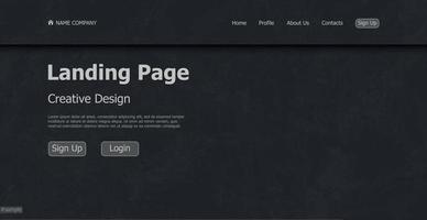 modelo de página de destino da dark web conceito de design de página de destino do site digital - vetor