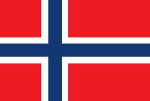 ícone de vetor de bandeira da noruega em cor oficial e proporção corretamente